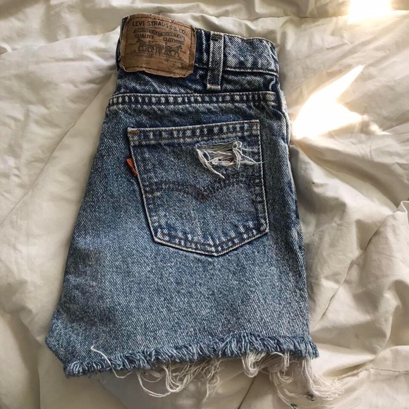 Vintage Distressed Levi’s Orange Tab Shorts - Picture 1 of 5